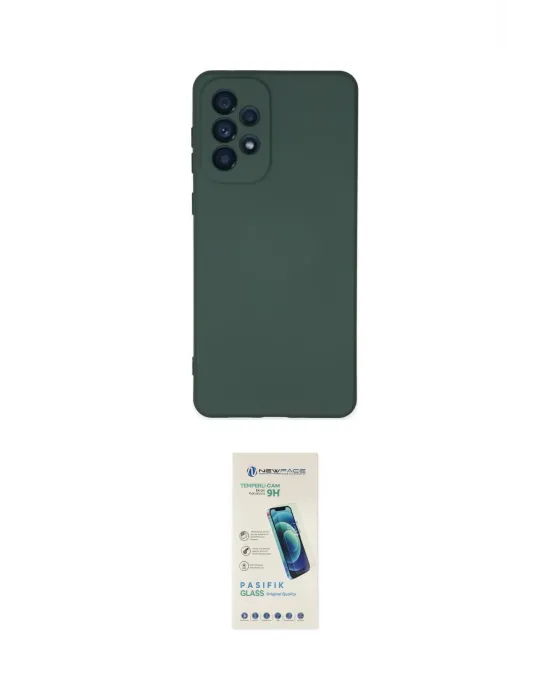 ieg™ Galaxy A23 4G Kılıf Ahenk Serisi - Şeffaf Pasifik Cam Ekran Koruyucu
