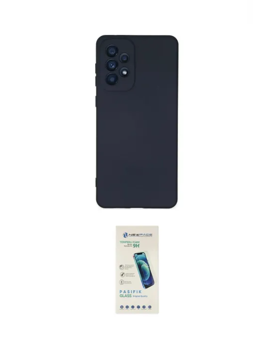 ieg™ Galaxy A23 4G Kılıf Ahenk Serisi - Şeffaf Pasifik Cam Ekran Koruyucu