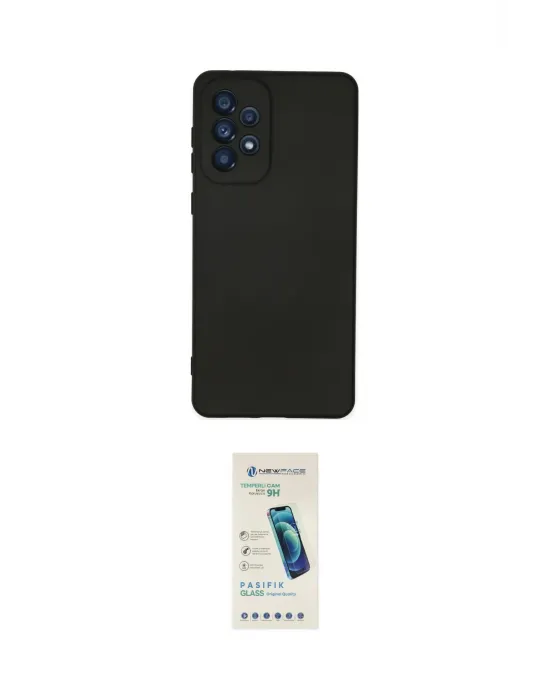 ieg™ Galaxy A23 4G Kılıf Ahenk Serisi - Şeffaf Pasifik Cam Ekran Koruyucu