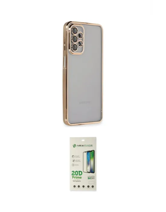 ieg™ Galaxy A23 4G Kılıf Vadi Minimal - Siyah 20D Premium Cam Ekran Koruyucu