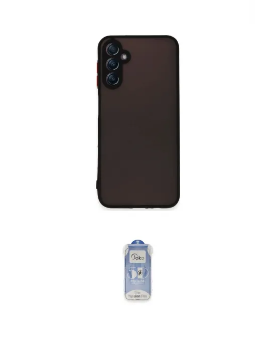 ieg™ Galaxy A24 4G Kılıf Ahenk Çizgi Serisi - Siyah Joko Magic 5D Cam