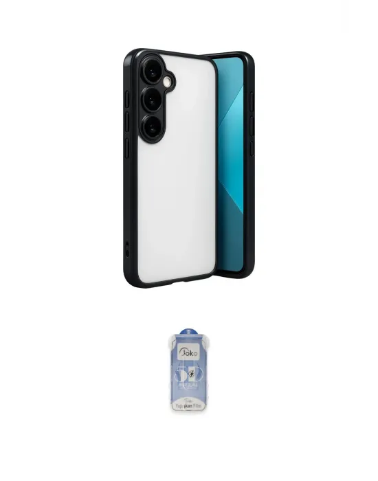 ieg™ Galaxy A24 4G Kılıf Vadi Minimal - Siyah Joko Magic 5D Cam