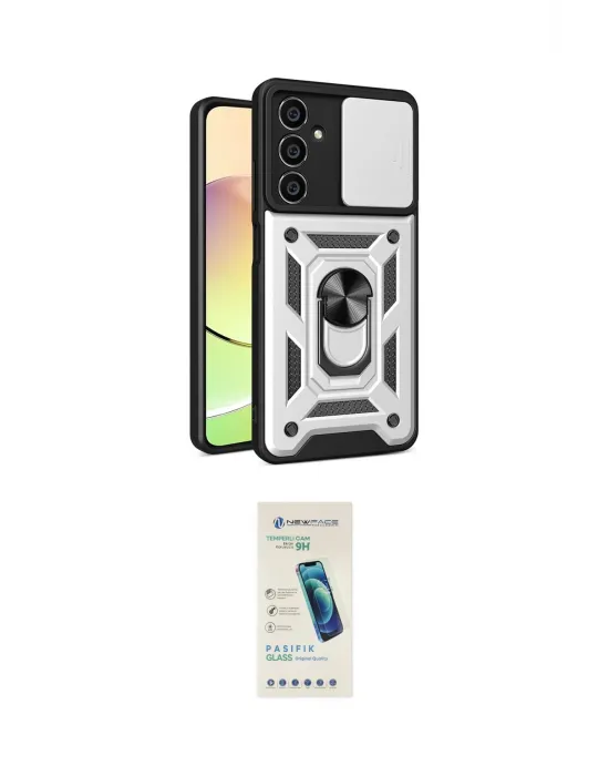 ieg™ Galaxy A25 5G Kılıf Ahenk Klasik - Şeffaf Pasifik Cam Ekran Koruyucu