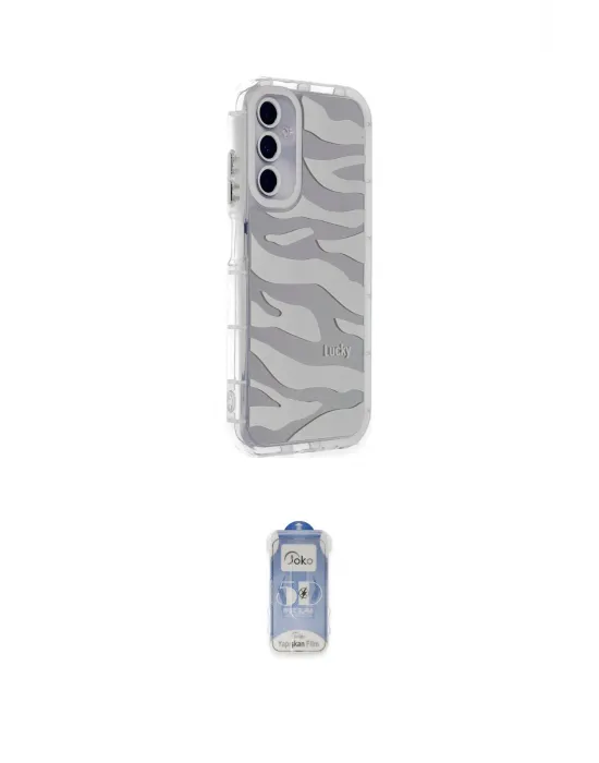 ieg™ Galaxy A25 5G Kılıf Ahenk Modern Serisi - Siyah Joko Magic 5D Cam