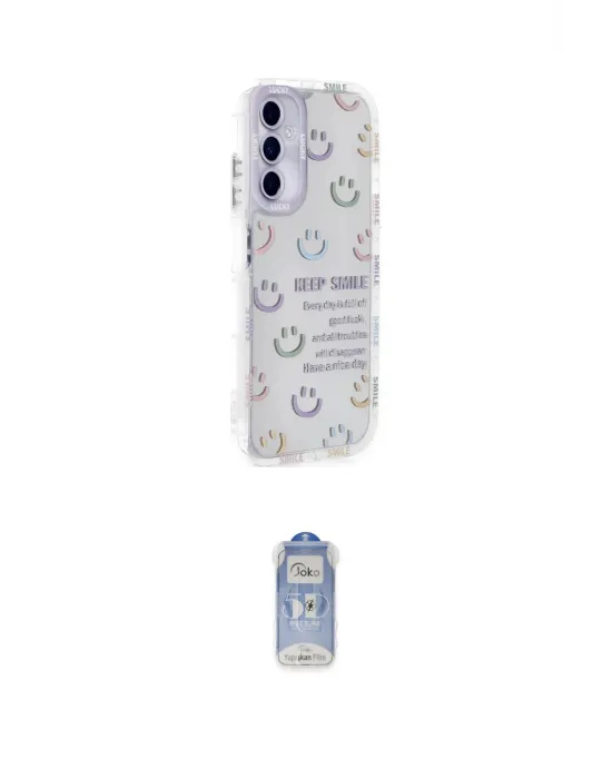 ieg™ Galaxy A25 5G Kılıf Ahenk Modern Serisi - Siyah Joko Magic 5D Cam