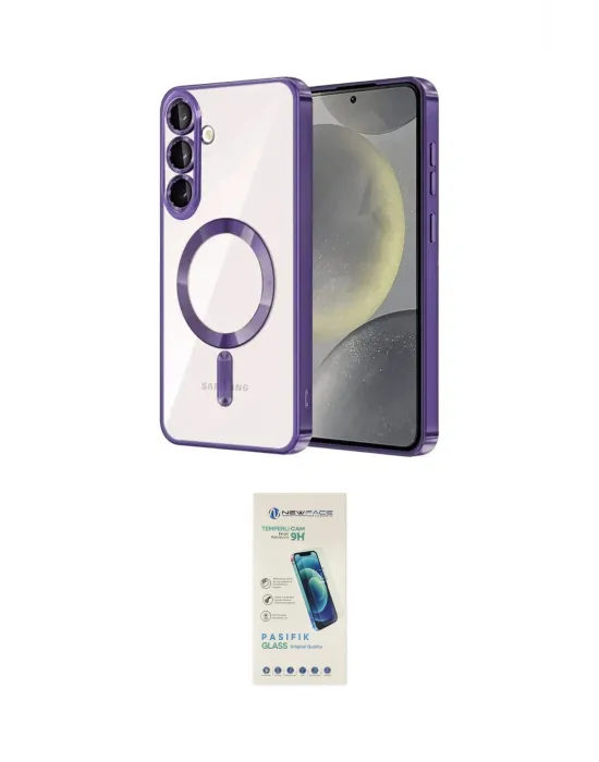 ieg™ Galaxy A37 5G Kılıf Nova Işık Özel Seri - Şeffaf Pasifik Cam Ekran Koruyucu