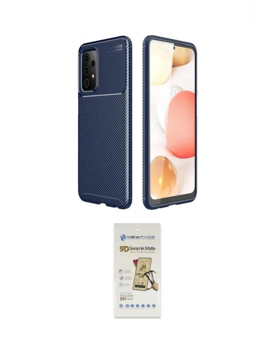 ieg™ Galaxy A52 Kılıf Eksen Form Prime - Siyah Mat Seramik Nano Ekran Koruyucu