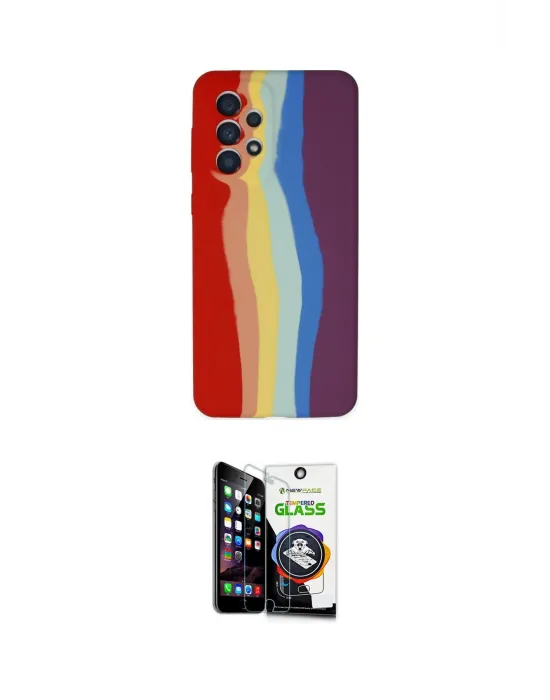 ieg™ Galaxy A53 5G Kılıf Yadigar Çizgi - Şeffaf Temperli Cam Ekran Koruyucu