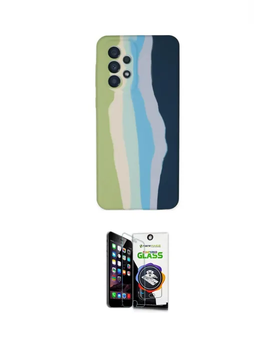 ieg™ Galaxy A53 5G Kılıf Yadigar Çizgi - Şeffaf Temperli Cam Ekran Koruyucu