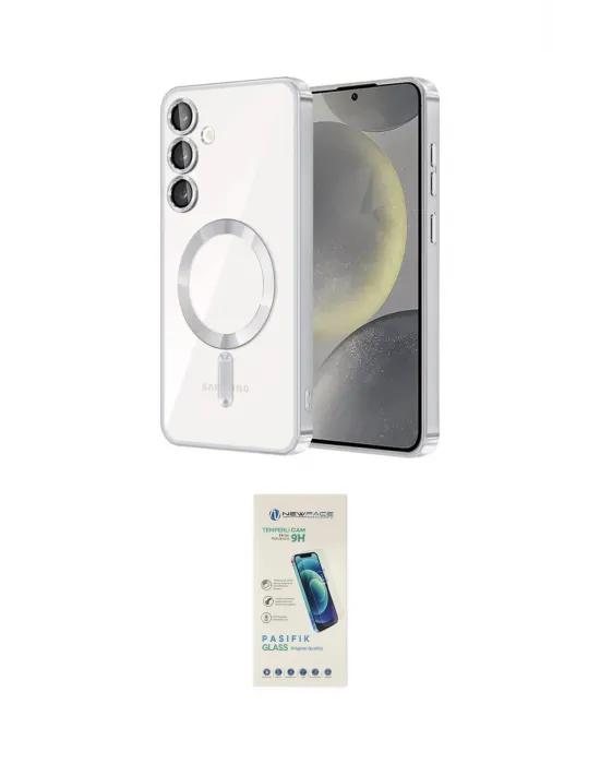 ieg™ Galaxy A54 5G Kılıf Nova Işık Özel Seri - Şeffaf Pasifik Cam Ekran Koruyucu
