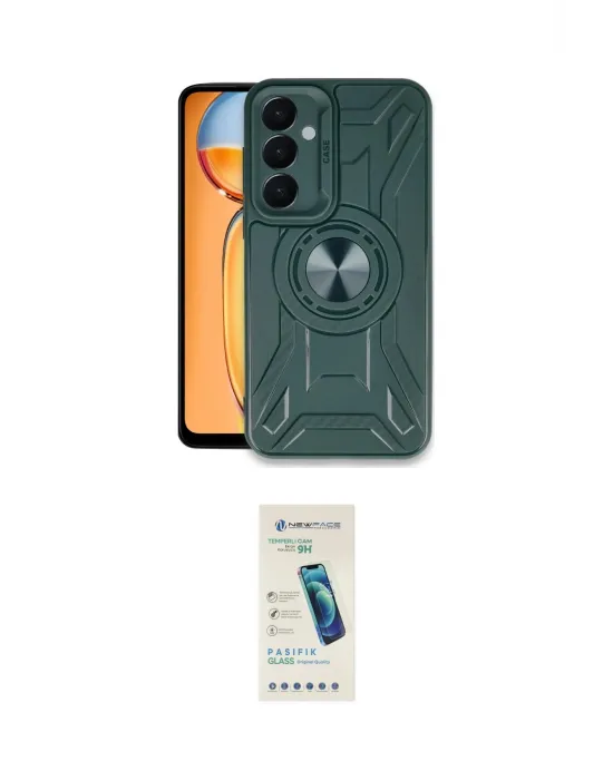 ieg™ Galaxy A55 5G Kılıf Nova Yansıma Prime - Şeffaf Pasifik Cam Ekran Koruyucu