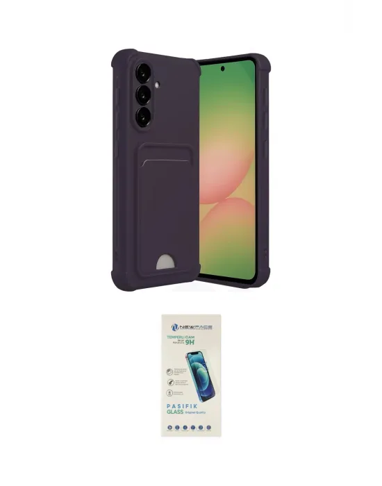 ieg™ Galaxy A55 5G Kılıf Vadi Çizgi Prime - Şeffaf Pasifik Cam Ekran Koruyucu