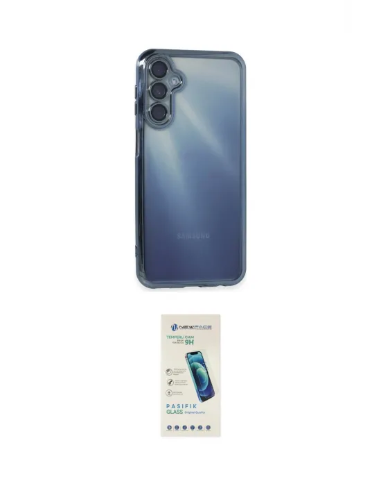 ieg™ Galaxy A55 5G Kılıf Vadi Minimal - Şeffaf Pasifik Cam Ekran Koruyucu