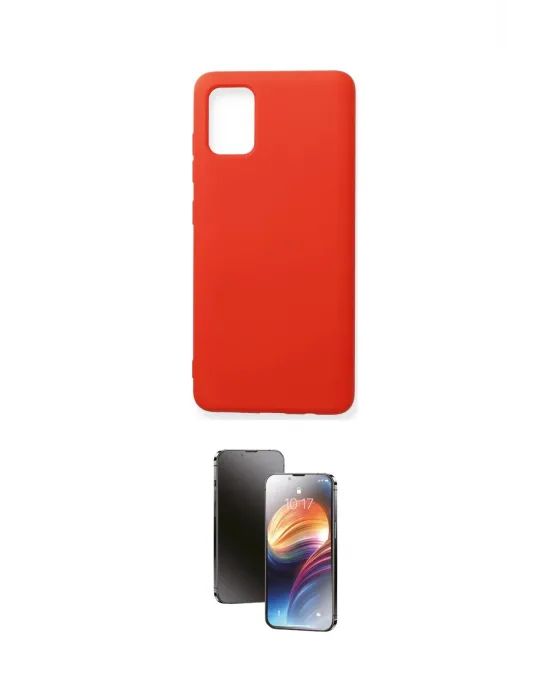 ieg™ Galaxy A71 Kılıf Ahenk Serisi - Siyah 3D Antistatik Mat Seramik Nano Ekran Koruyucu