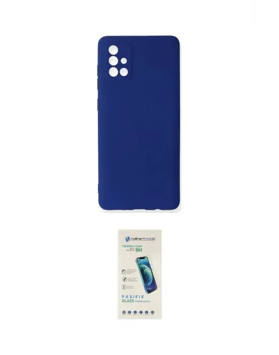 ieg™ Galaxy A71 Kılıf Kozmos Yansıma Özel Seri - Şeffaf Pasifik Cam Ekran Koruyucu