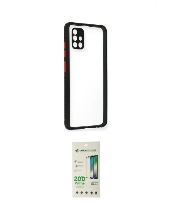 ieg™ Galaxy A71 Kılıf Nova Asil Özel Seri - Siyah 20D Premium Cam Ekran Koruyucu