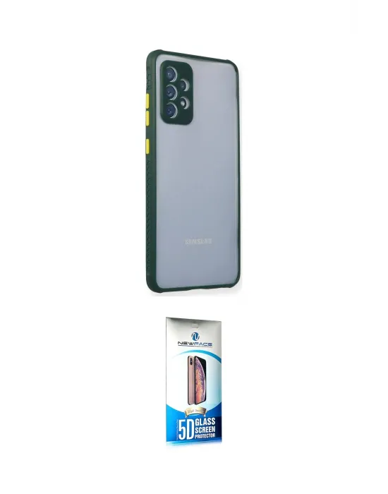 ieg™ Galaxy A72 Kılıf Nova Asil Özel Seri - Siyah 5D Eko Cam Ekran Koruyucu