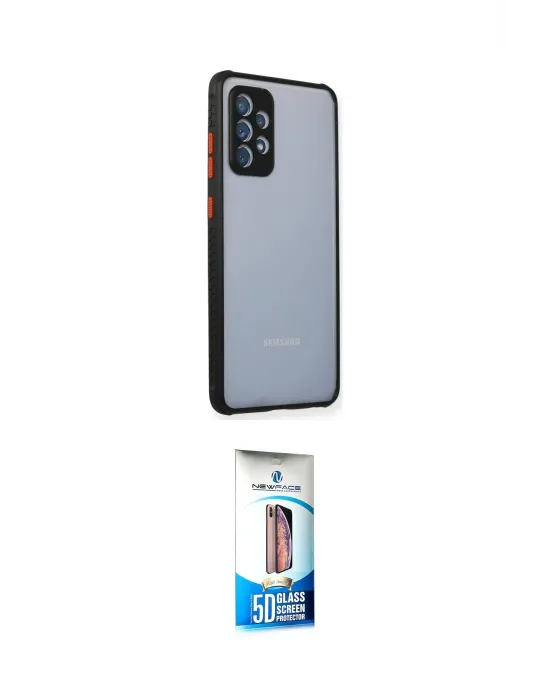 ieg™ Galaxy A72 Kılıf Nova Asil Özel Seri - Siyah 5D Eko Cam Ekran Koruyucu