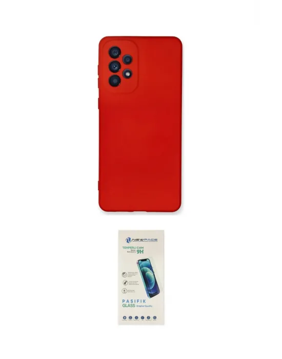 ieg™ Galaxy A73 5G Kılıf Ahenk Serisi - Şeffaf Pasifik Cam Ekran Koruyucu