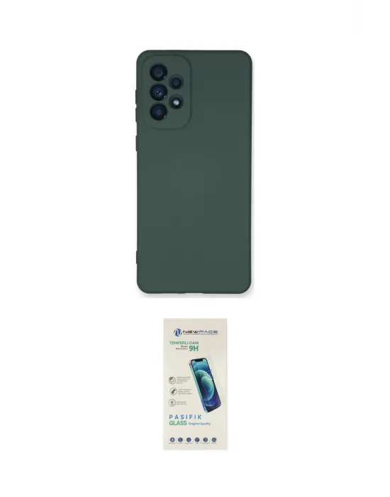 ieg™ Galaxy A73 5G Kılıf Ahenk Serisi - Şeffaf Pasifik Cam Ekran Koruyucu