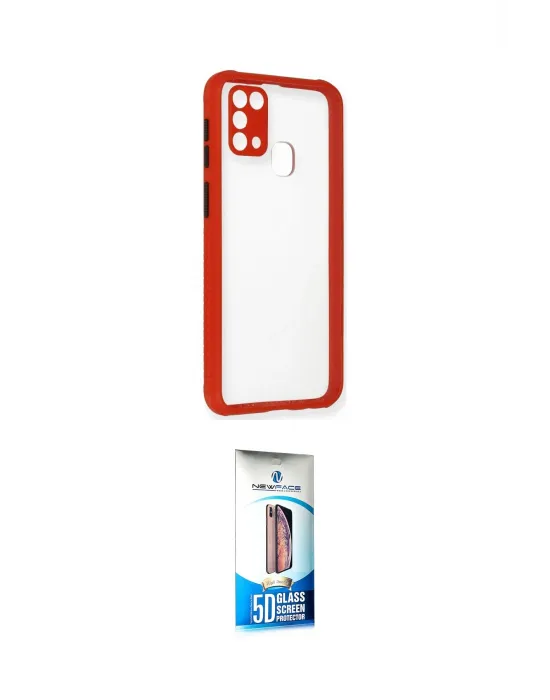 ieg™ Galaxy M31 Kılıf Nova Asil Özel Seri - Siyah 5D Eko Cam Ekran Koruyucu