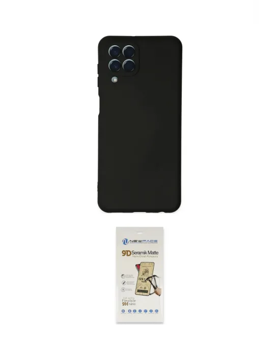 ieg™ Galaxy M33 Kılıf Ahenk Serisi - Siyah Mat Seramik Nano Ekran Koruyucu