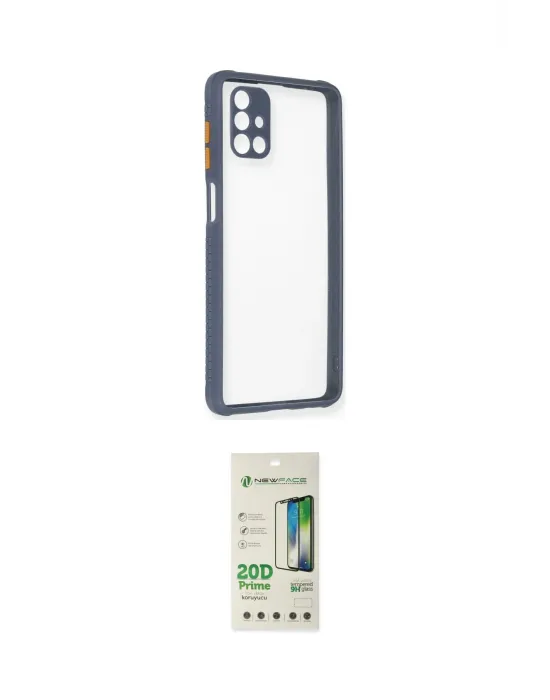 ieg™ Galaxy M51 Kılıf Nova Asil Özel Seri - Siyah 20D Premium Cam Ekran Koruyucu