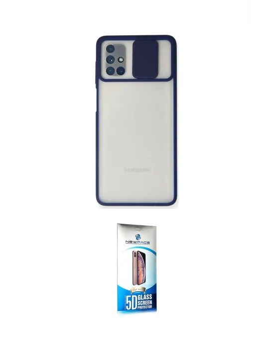 ieg™ Galaxy M51 Kılıf Vadi Çizgi - Siyah 5D Eko Cam Ekran Koruyucu
