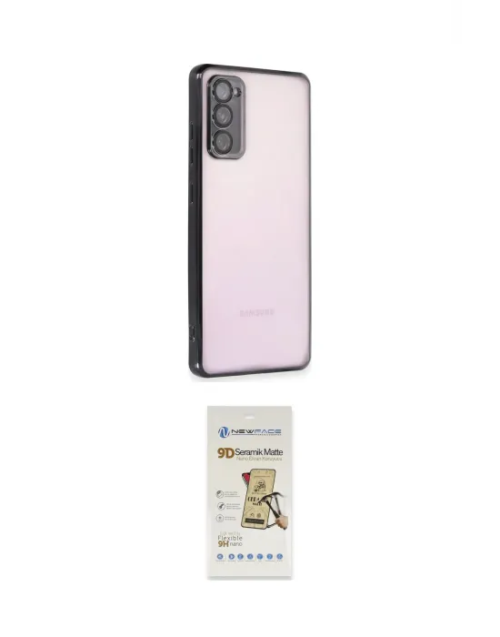 ieg™ Galaxy S20 FE Kılıf Vadi Minimal - Siyah Mat Seramik Nano Ekran Koruyucu