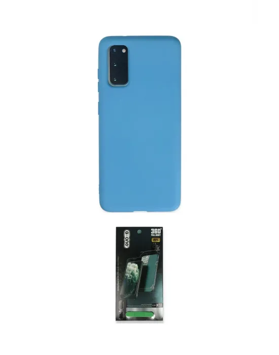ieg™ Galaxy S20 Plus Kılıf Ahenk Serisi - Şeffaf 360 Full Body Arka Koruyucu
