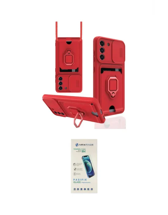 ieg™ Galaxy S21 FE Kılıf Vadi Form Prime - Şeffaf Pasifik Cam Ekran Koruyucu