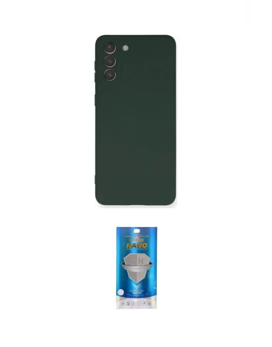 ieg™ Galaxy S21 Plus Kılıf Ahenk Serisi - Şeffaf Royal Nano Ekran Koruyucu