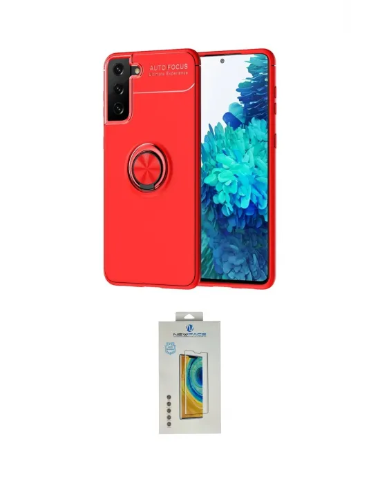 ieg™ Galaxy S21 Plus Kılıf Yankı Form Prime - Şeffaf Polymer Nano Ekran Koruyucu
