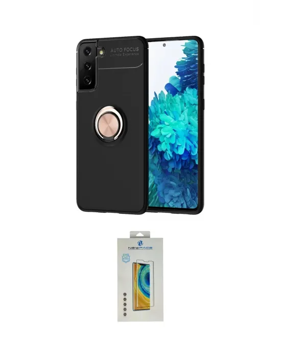 ieg™ Galaxy S21 Plus Kılıf Yankı Form Prime - Şeffaf Polymer Nano Ekran Koruyucu
