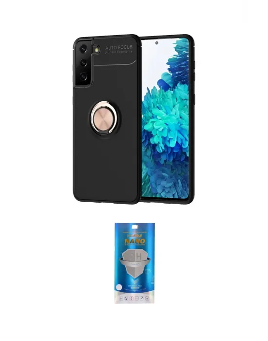 ieg™ Galaxy S21 Plus Kılıf Yankı Form Prime - Şeffaf Royal Nano Ekran Koruyucu