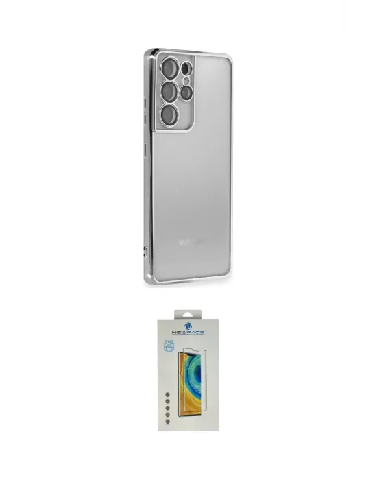ieg™ Galaxy S21 Ultra Kılıf Vadi Minimal - Şeffaf Polymer Nano Ekran Koruyucu