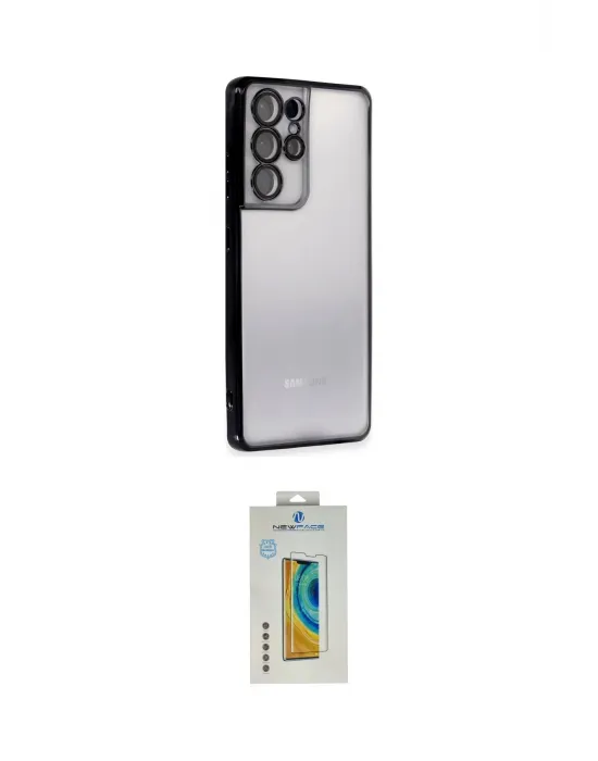 ieg™ Galaxy S21 Ultra Kılıf Vadi Minimal - Şeffaf Polymer Nano Ekran Koruyucu