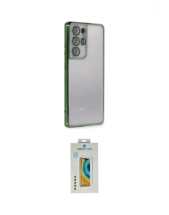 ieg™ Galaxy S21 Ultra Kılıf Vadi Minimal - Şeffaf Polymer Nano Ekran Koruyucu