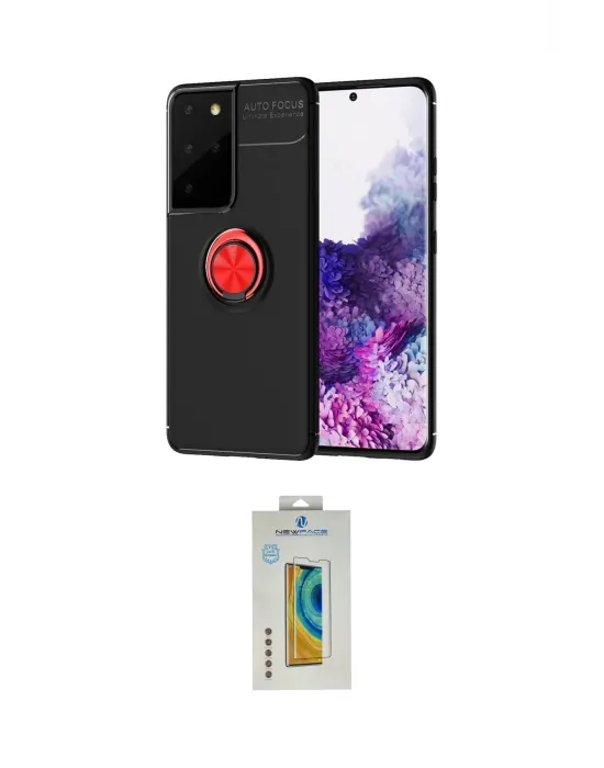 ieg™ Galaxy S21 Ultra Kılıf Yankı Form Prime - Şeffaf Polymer Nano Ekran Koruyucu