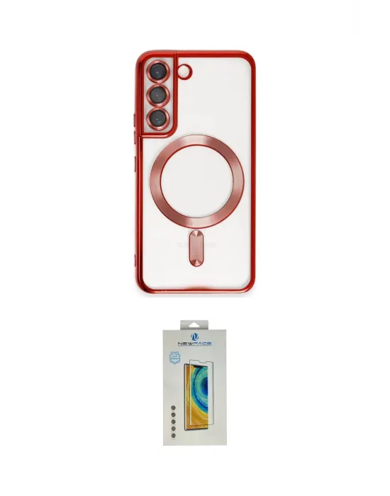 ieg™ Galaxy S22 Kılıf Nova Işık Özel Seri - Şeffaf Polymer Nano Ekran Koruyucu