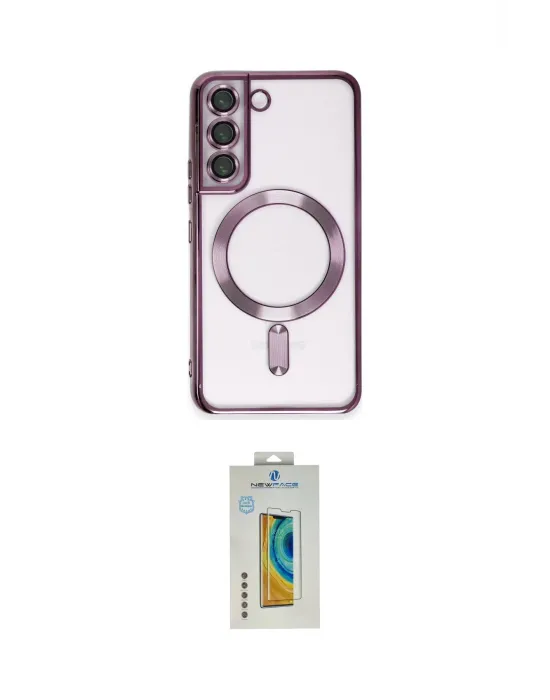 ieg™ Galaxy S22 Kılıf Nova Işık Özel Seri - Şeffaf Polymer Nano Ekran Koruyucu