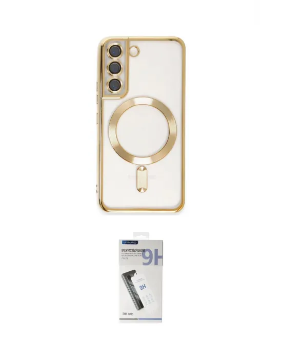 ieg™ Galaxy S22 Kılıf Nova Işık Özel Seri - Şeffaf Uv Polymer Nano Ekran Koruyucu