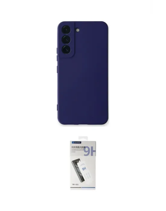 ieg™ Galaxy S22 Plus Kılıf Ahenk Serisi - Şeffaf Uv Polymer Nano Ekran Koruyucu