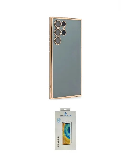 ieg™ Galaxy S22 Ultra Kılıf Vadi Minimal - Şeffaf Polymer Nano Ekran Koruyucu