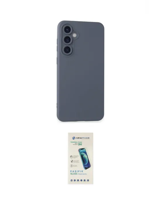 ieg™ Galaxy S23 FE Kılıf Ahenk Serisi - Şeffaf Pasifik Cam Ekran Koruyucu