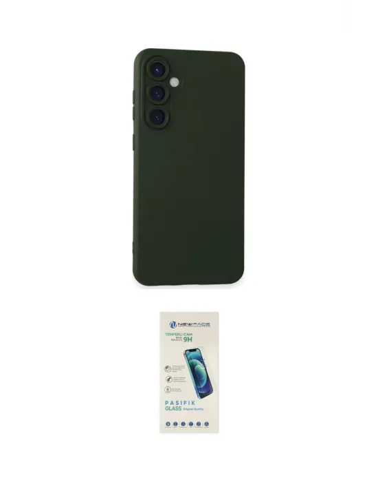 ieg™ Galaxy S23 FE Kılıf Ahenk Serisi - Şeffaf Pasifik Cam Ekran Koruyucu