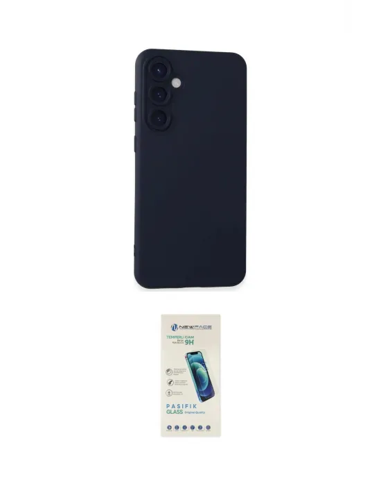 ieg™ Galaxy S23 FE Kılıf Ahenk Serisi - Şeffaf Pasifik Cam Ekran Koruyucu