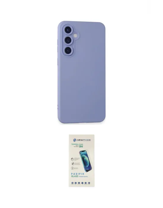 ieg™ Galaxy S23 FE Kılıf Ahenk Serisi - Şeffaf Pasifik Cam Ekran Koruyucu