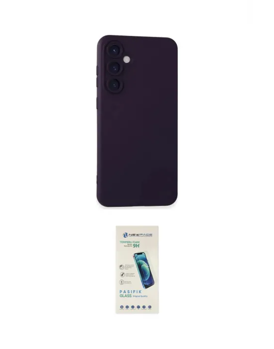 ieg™ Galaxy S23 FE Kılıf Ahenk Serisi - Şeffaf Pasifik Cam Ekran Koruyucu