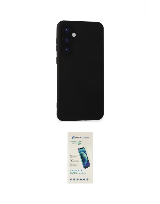 ieg™ Galaxy S23 FE Kılıf Ahenk Serisi - Şeffaf Pasifik Cam Ekran Koruyucu